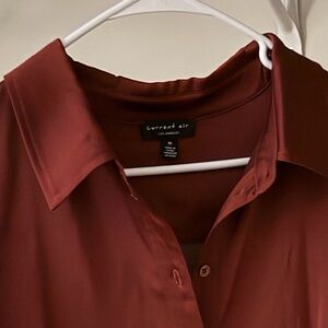 Current Air Deep Red Satin Dress